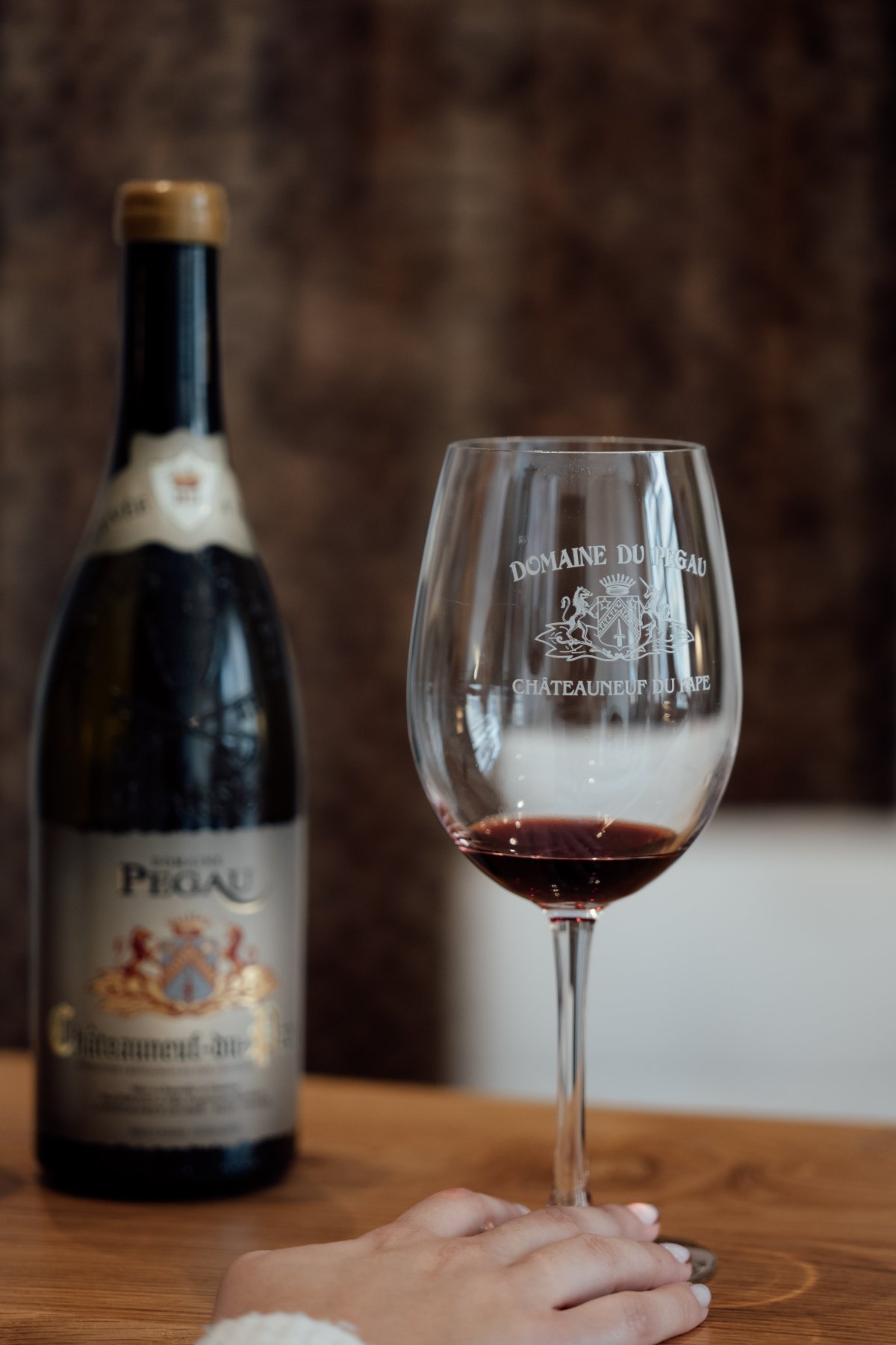 bouteille vin verre pegau