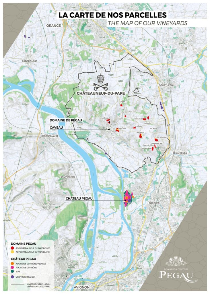 carte parcelles chateau domaine pegau