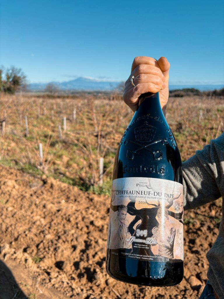 domaine gouttes de dieu cuvee bouteille pegau